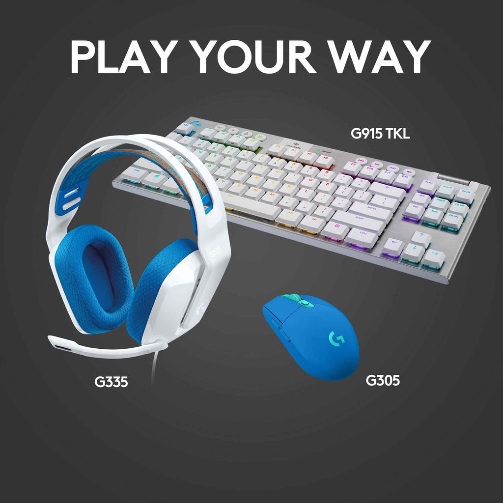 Logitech G335 Wired Gaming Headset (White)