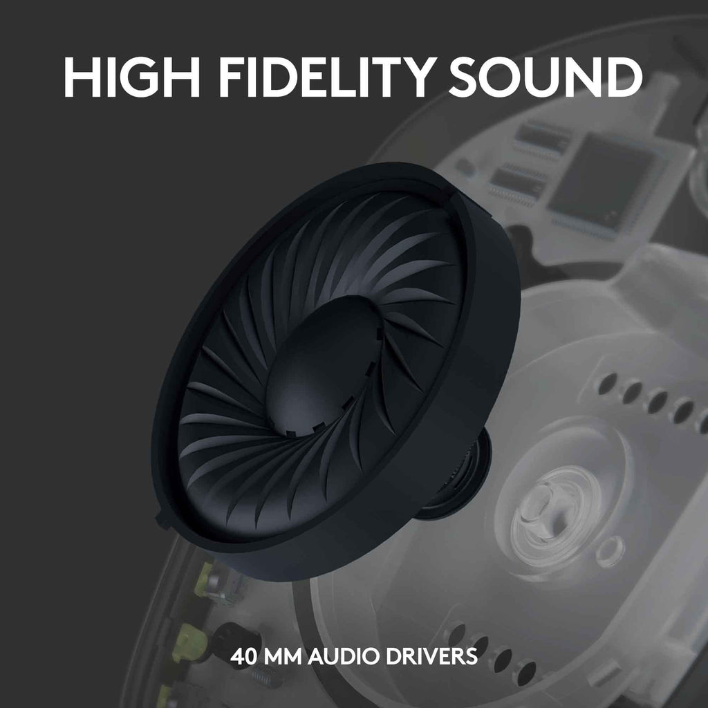 Logitech G435 LIGHTSPEED Wireless Gaming Headset (Black)