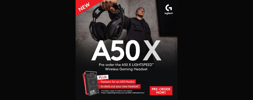 Logitech G Astro A50 X LIGHTSPEED Wireless Gaming Headset + Base Station (Black)
