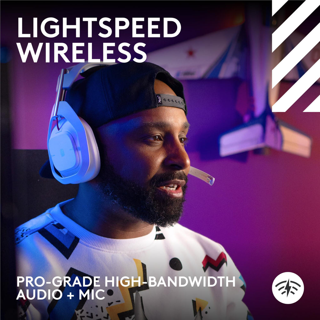 Logitech G Astro A50 LIGHTSPEED Wireless Gaming Headset + Base Station (White)