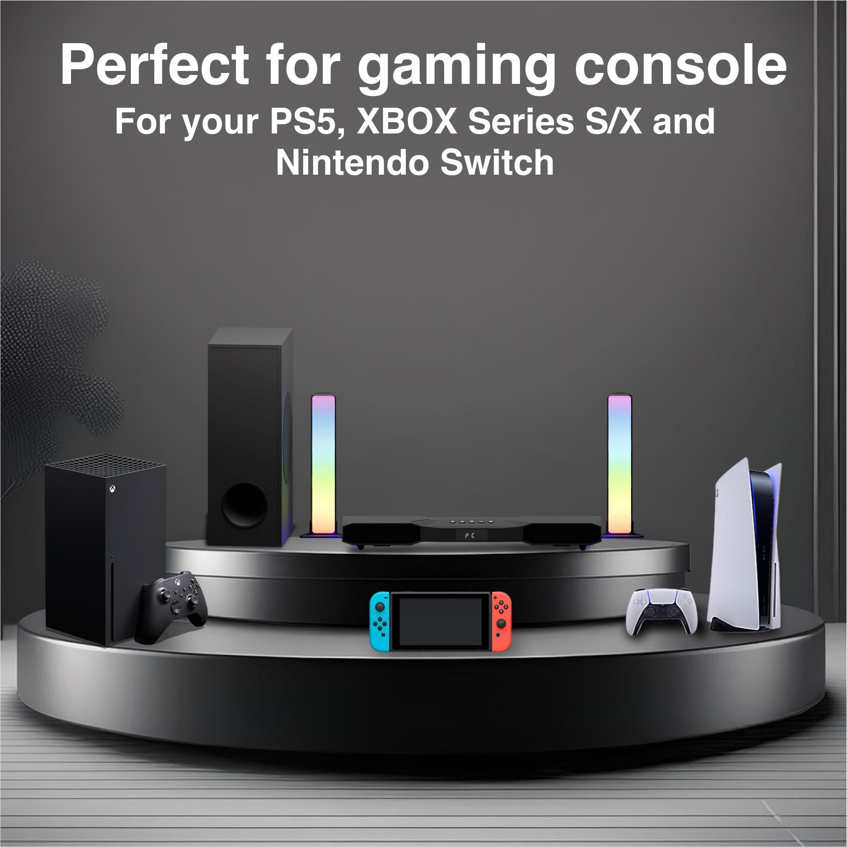 GTek Gaming 2.1CH RGB Soundbar with subwoofer