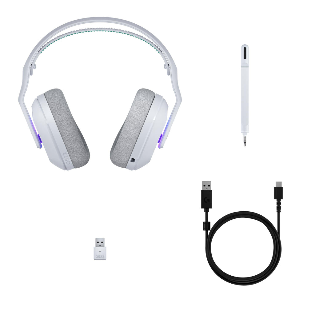 Logitech G522 LIGHTSPEED Wireless Gaming Headset (White)