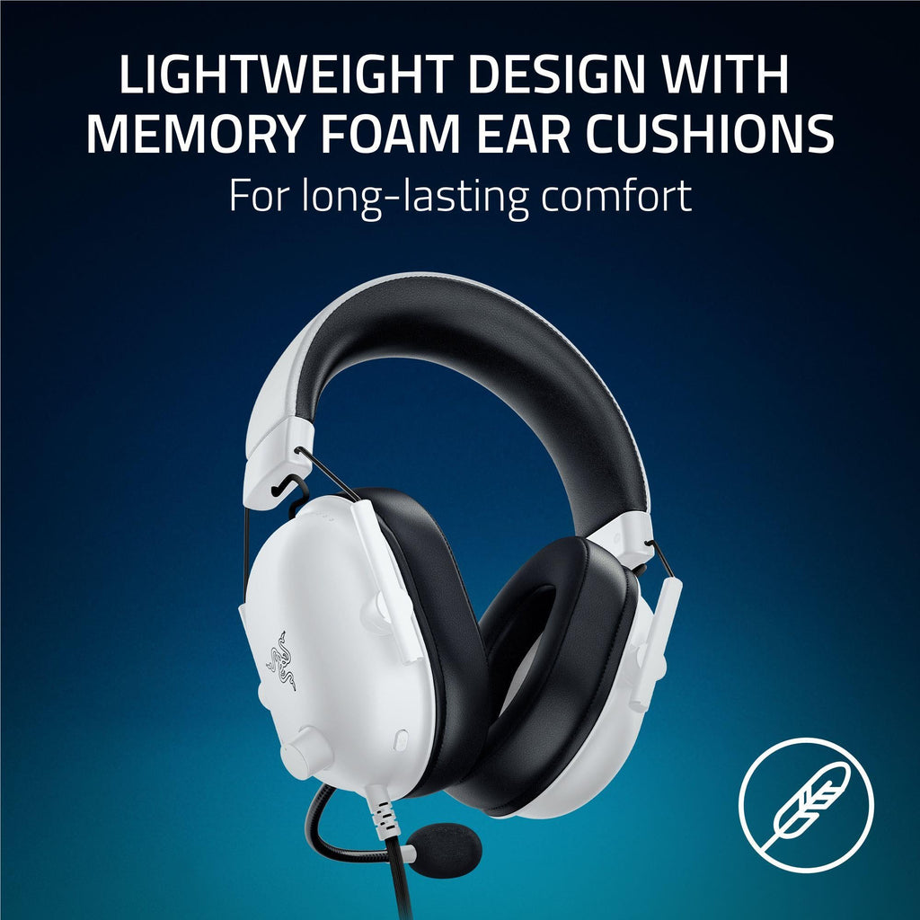 Razer BlackShark V2 X Wired Esports Headset for PlayStation (White)