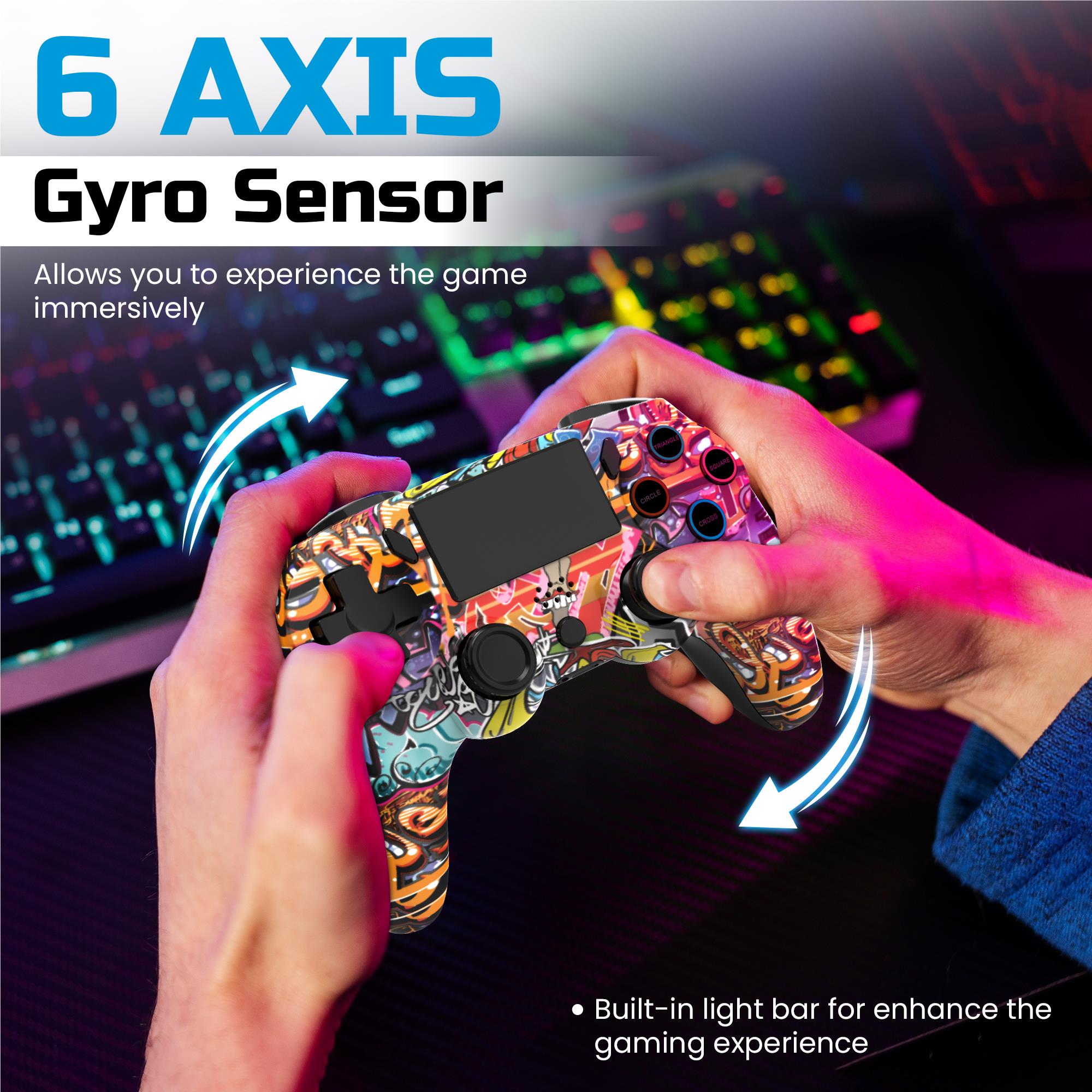 Playmax Wireless Controller for PS4 / PC (Graffiti)
