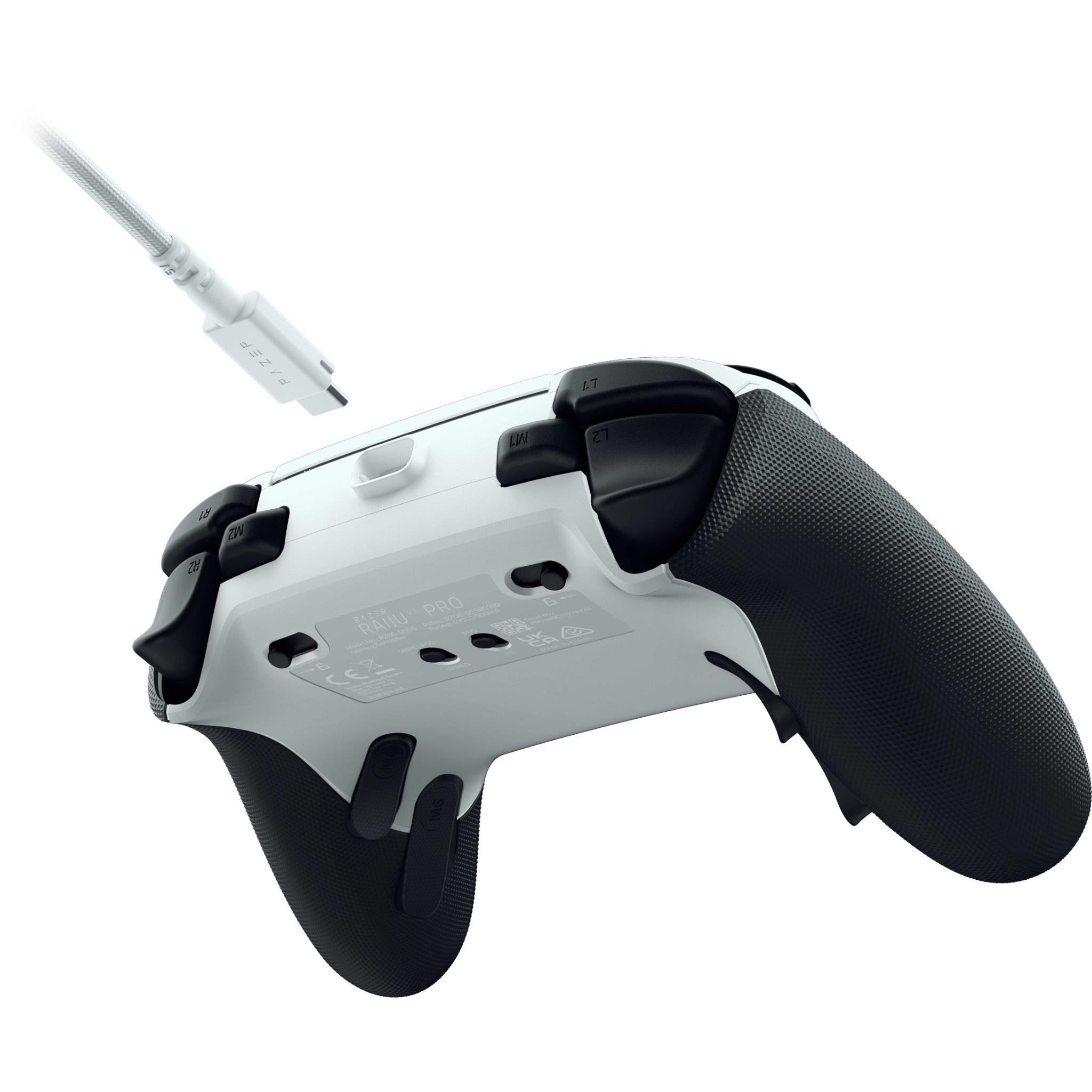 Razer Raiju V3 Pro Wireless Gaming Controller for PlayStation 5 & PC (White)