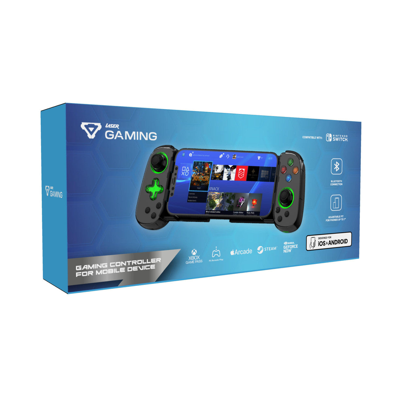 Laser Gaming Controller for Mobile Devices - Multi-Platform (Black)